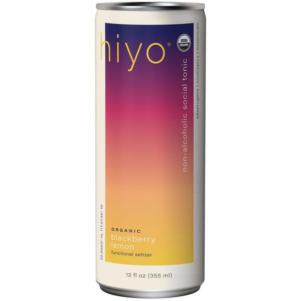 Hiyo Functional Seltzer, Blackberry Lemon, Organic hero