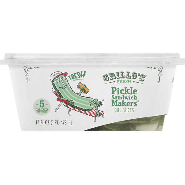 Prepared Meals Grillo's Pickle Sandwich Makers, Dill Slices hero