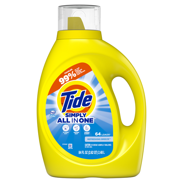 Tide Simply Liquid Laundry Detergent, Refreshing Breeze hero