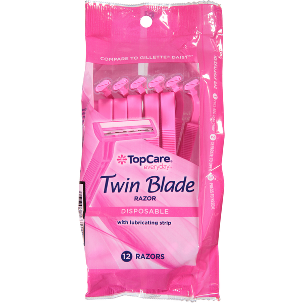 Shave Needs TopCare Razors, Disposable, Twin Blade hero