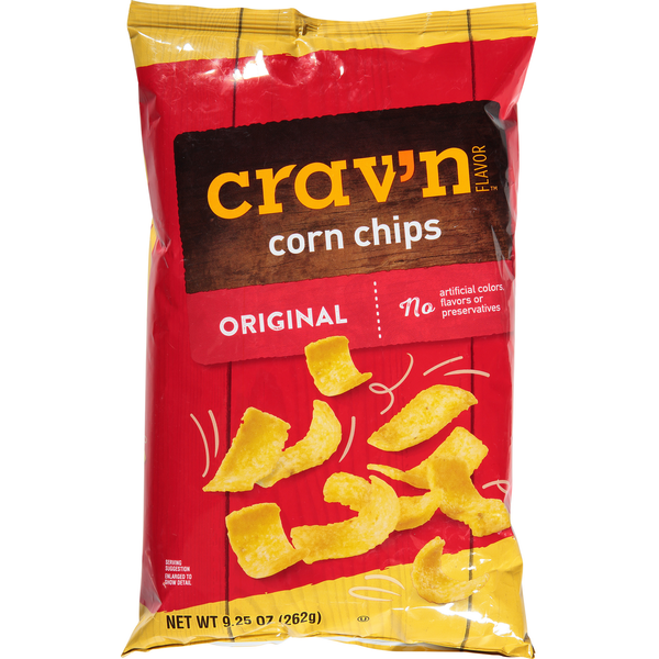 Chips & Pretzels Crav'n Flavor Corn Chips, Original hero