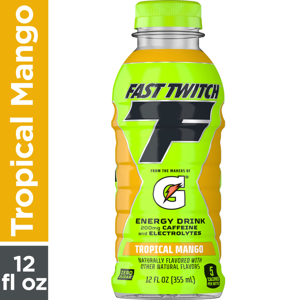 Energy & Sports Drinks Fast Twitch Energy Drink from Gatorade, Zero Sugar Tropical Mango hero