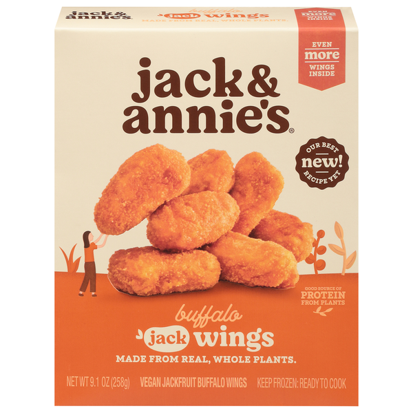 Frozen Vegan & Vegetarian jack & annie's Buffalo Wings, Vegan, Jackfruit hero