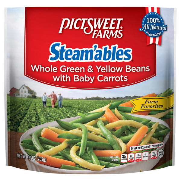 Frozen Produce Pictsweet Farms Steamables Whole Green & Yellow Beans with Baby Carrots hero