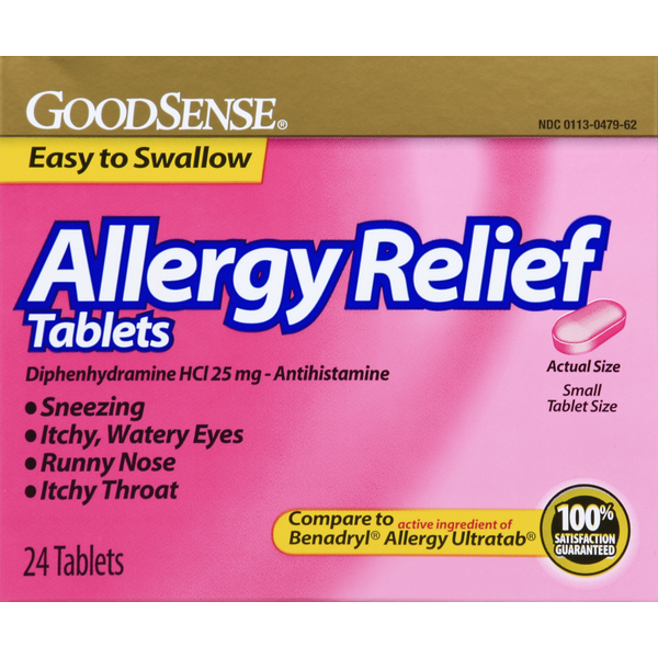 Cold, Flu & Allergy Good Sense Allergy Relief, 25 mg, Tablets hero