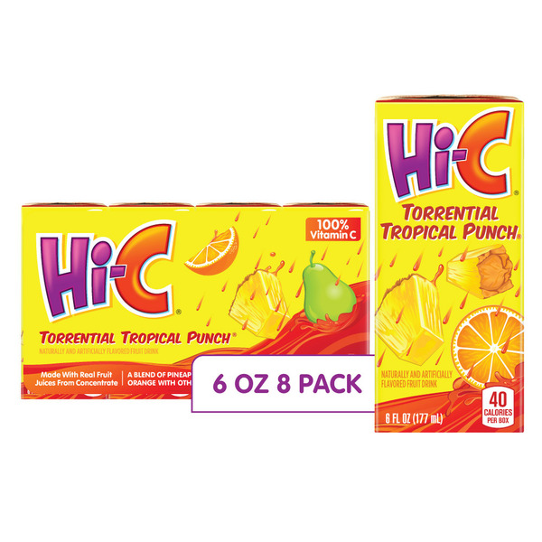 Juice & Nectars Hi-C Torrential Tropical Punch Fruit Drink hero