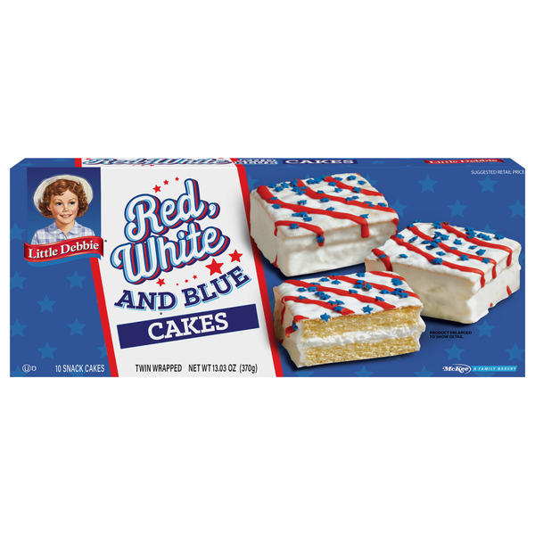 Cookies & Cakes Little Debbie Snack Cakes, Red, White and Blue hero