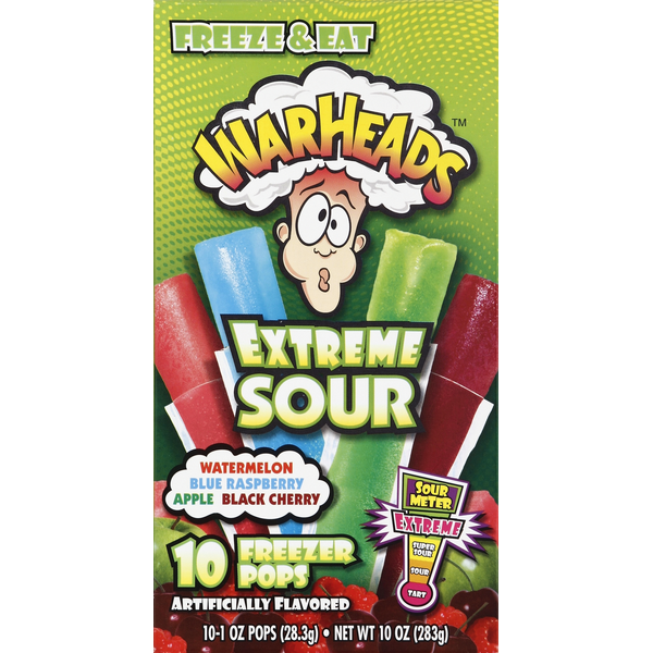 Ice Cream & Ice WARHEADS Freezer Pops, Extreme Sour hero