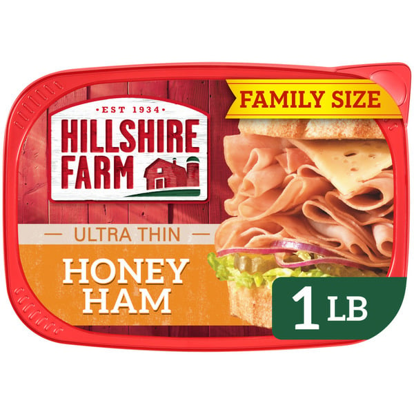 Packaged Lunch Meat Hillshire Farm Ultra Thin Sliced Lunchmeat, Honey Ham hero