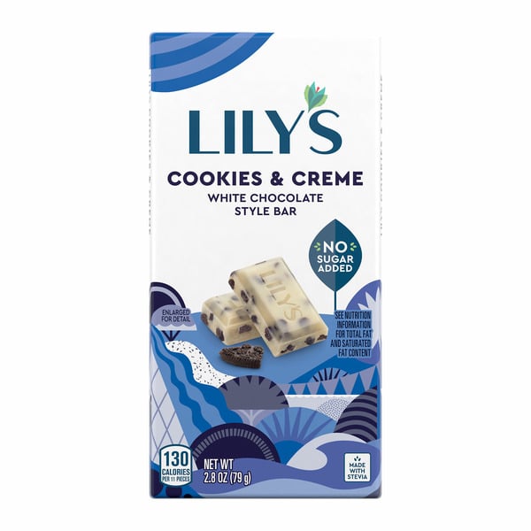 Cookies & Cakes Lily's Cookies and Creme White Chocolate Style No Sugar Added Sweets hero