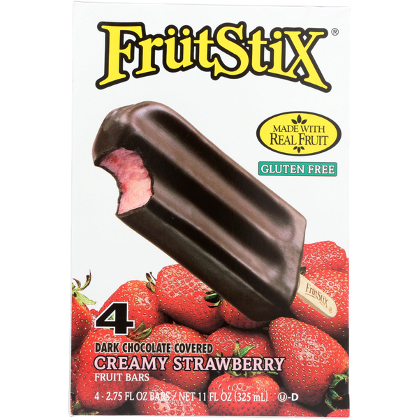 Ice Cream & Ice Frütstix Dark Chocolate Creamy Strawberry Frozen Bar hero