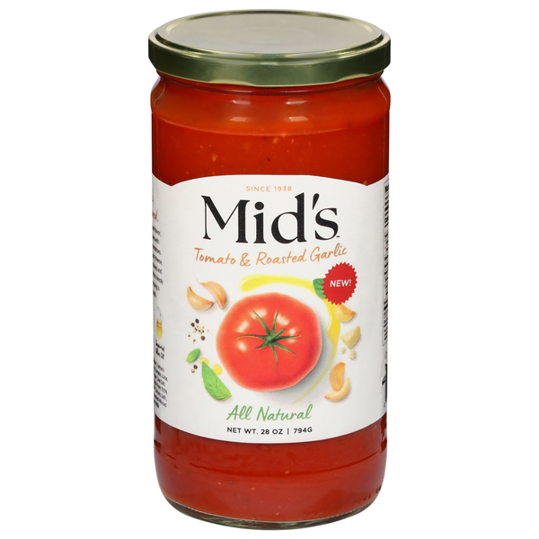 Pasta Sauce MID’S Sauce, Tomato & Roasted Garlic, Natural hero