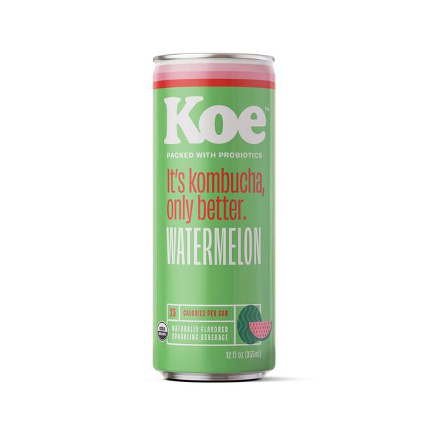 Juice & Nectars Koe Organic Kombucha Watermelon, with Probiotics and Vitamin C hero