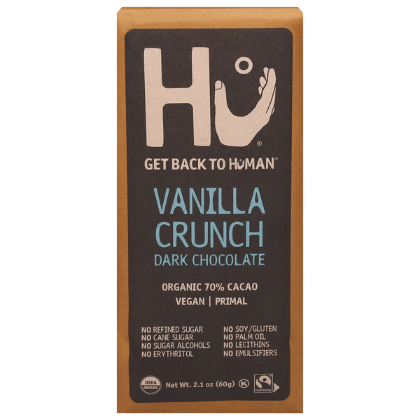 Candy & Chocolate Hu Dark Chocolate, Vanilla Crunch hero