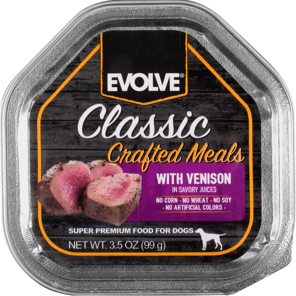 Dog Food & Care EVOLVE Classic Crafted Meals With Venison In Savory Juice For Dogs hero