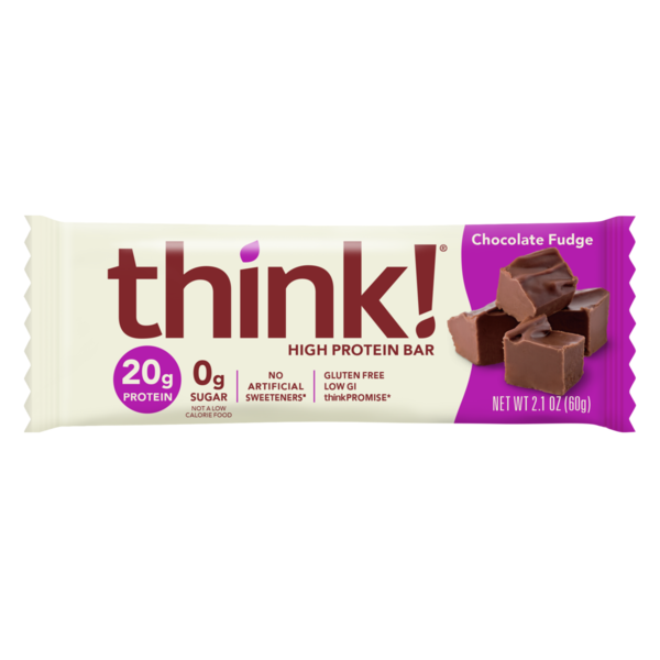 Energy & Granola Bars think! High Protein Chocolate Fudge Bar hero