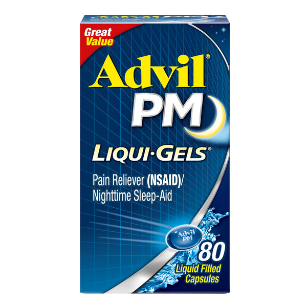 Cold, Flu & Allergy Advil PM Pain Reliever and Nighttime Sleep Aid hero