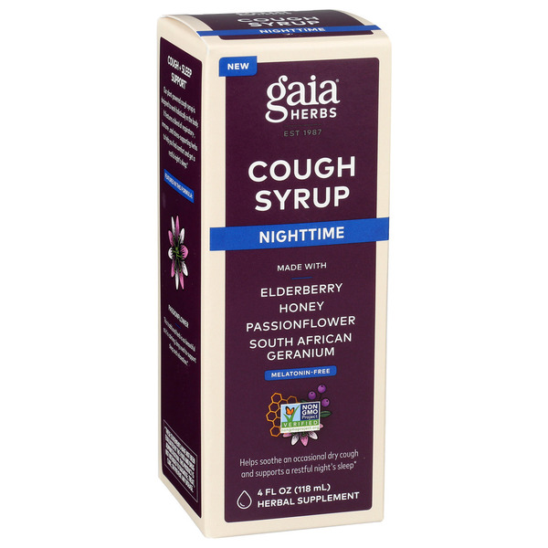 Cold, Flu & Allergy Gaia Herbs Cough Syrup Nighttime hero