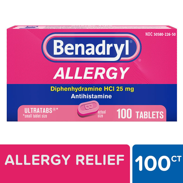 Allergy Benadryl Ultratabs Antihistamine Cold & Allergy Relief Tablets hero