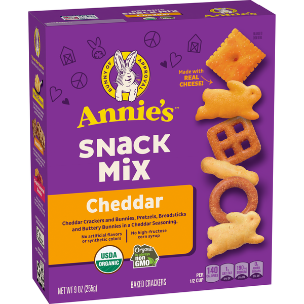 Trail Mix & Snack Mix Annie's Cheddar Snack Mix With Assorted Crackers and Pretzels hero