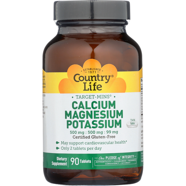 Vitamins & Supplements Country Life Calcium Magnesium Potassium hero