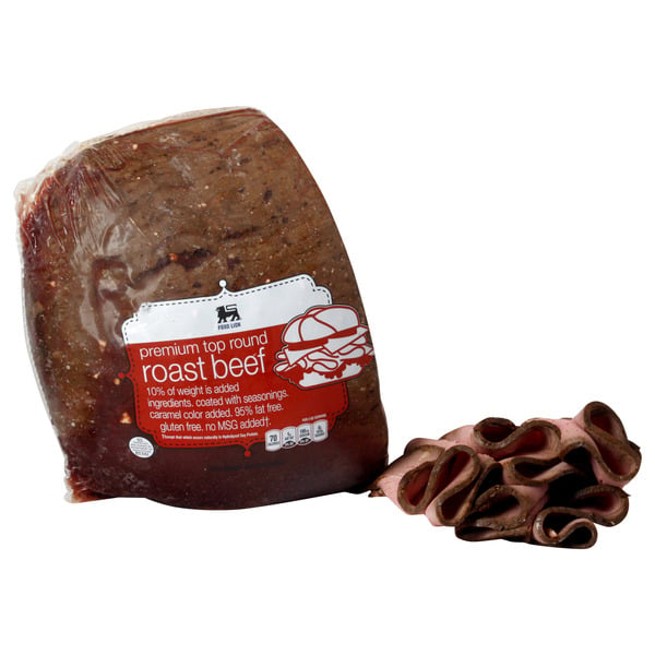 Sliced Deli Meat Food Lion Oven Roast Medium Roast Beef hero