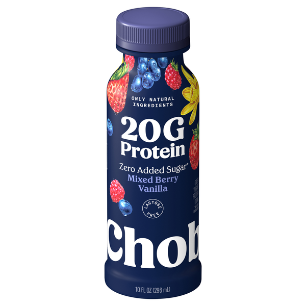 Yogurt Chobani Protein Drink, Zero Added Sugar, Greek Yogurt, Mixed Berry Vanilla hero