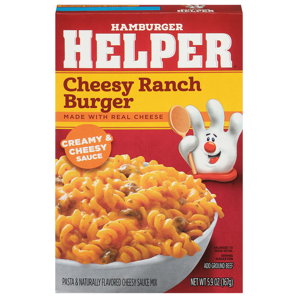 Instant Foods Hamburger Helper Cheesy Ranch Burger, Creamy & Cheesy Sauce hero