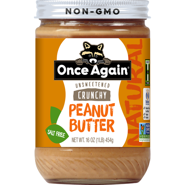 Spreads Once Again Peanut Butter, Crunchy, Unsweetened, Natural hero