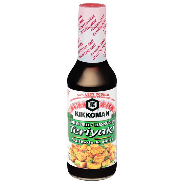 Kikkoman Marinade & Sauce, Gluten-Free, Less Sodium, Teriyaki hero