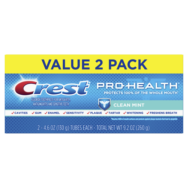 Oral Hygiene Crest Pro-Health Smooth Formula Toothpaste, Clean Mint Paste hero