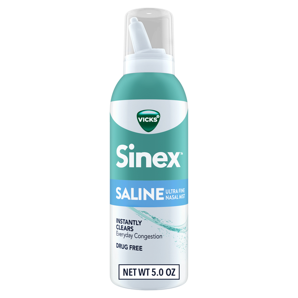 Cold, Flu & Allergy Vicks Sinex SALINE Ultra Fine Nasal Spray Mist INSTANTLY CLEAR EVERYDAY CONGESTION hero