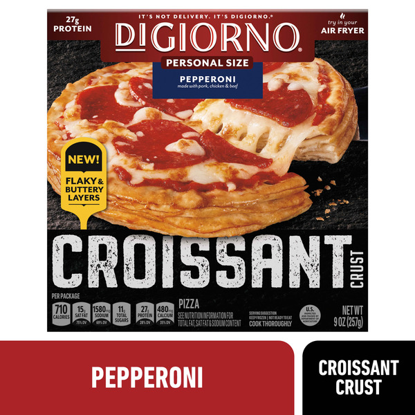 Frozen Pizza DiGiorno Pizza Croissant Crust Pepperoni hero