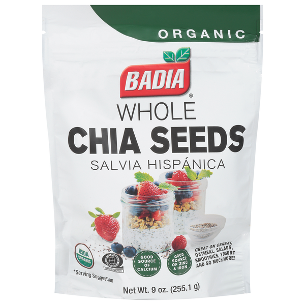 Mexican/Hispanic/Latino Foods Badia Spices Chia Seeds, Organic, Whole hero