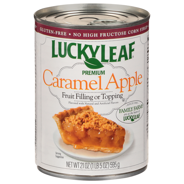 Canned Fruit & Applesauce Lucky Leaf Caramel Apple Fruit Filling hero