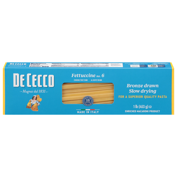 Dry Pasta De Cecco Fettuccine, No. 6 hero