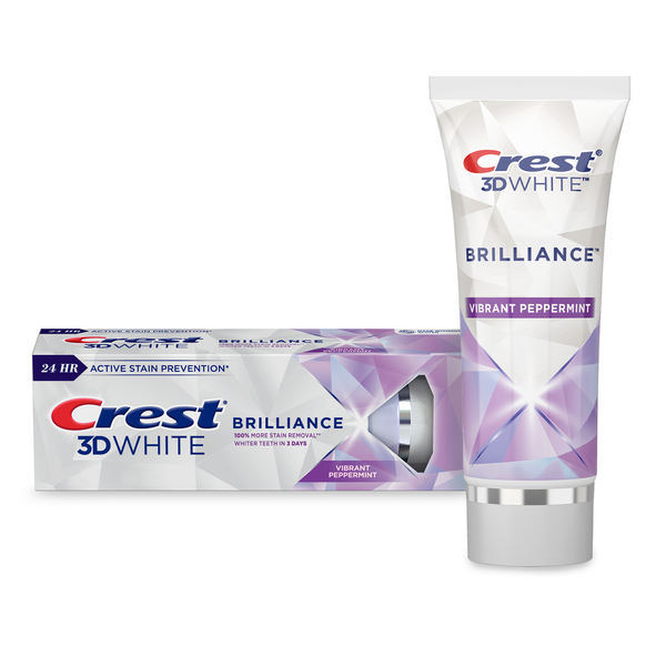 Oral Hygiene Crest 3D White Brilliance Toothpaste, Vibrant Peppermint hero