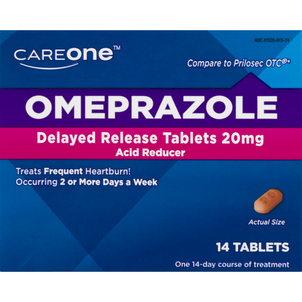 Digestion CareOne Acid Reducer, Omeprazole, 20 mg, Delayed Release Tablets hero