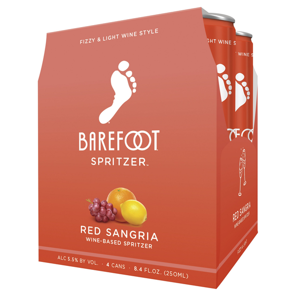 Spirits Barefoot Sangria Red Wine 4 Single Serve Cans hero