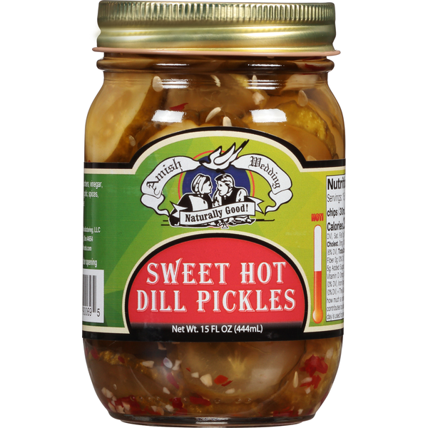 Pickled Goods & Olives Amish Wedding Pickles, Sweet Hot Dill hero