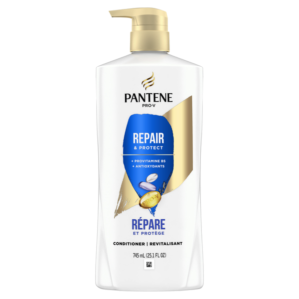 Hair Care Pantene Conditioner, Repair and Protect for Damaged Hair, Color Safe, with pump hero