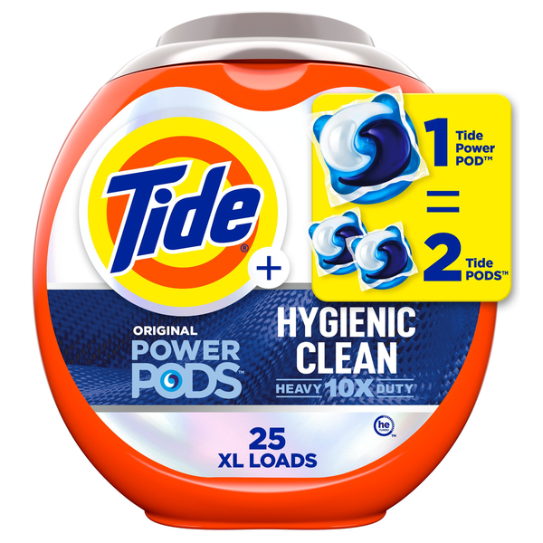 Laundry Tide Power PODS Laundry Detergent Pacs, Hygienic Clean, Original hero