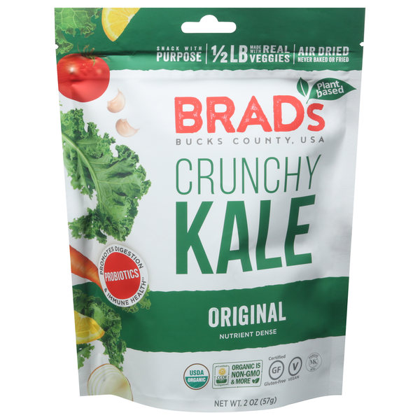 Fruit & Vegetable Snacks Brad's Plant Based Kale, Original, Crunchy hero