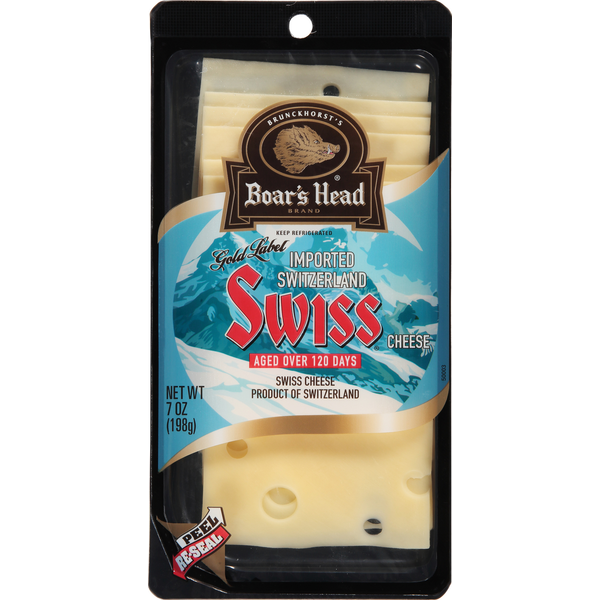 Specialty Cheeses Boar's Head Imported Switzerland Swiss Cheese hero