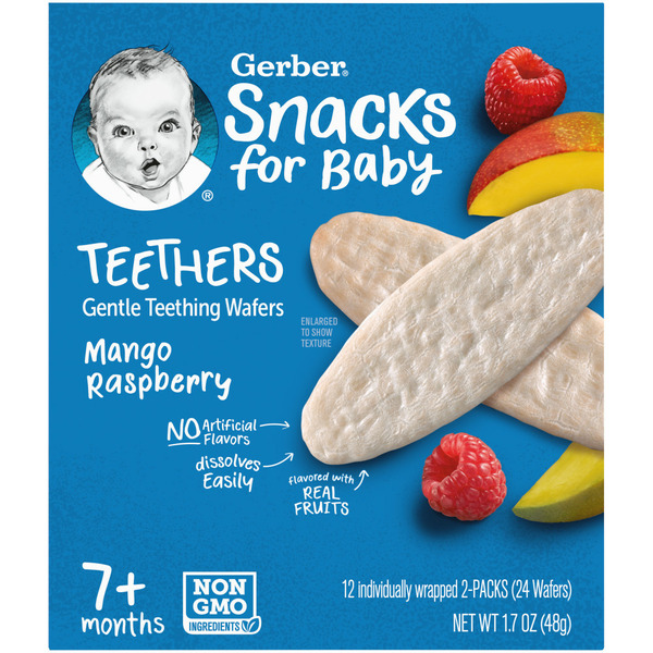 Baby Food & Formula Gerber Teethers Mango Raspberry Box hero