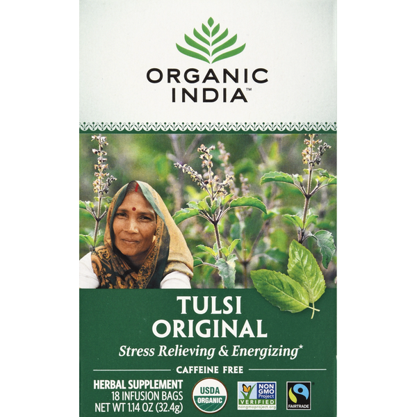 Tea ORGANIC INDIA Tulsi (Holy Basil) Original Caffeine Free Tea hero