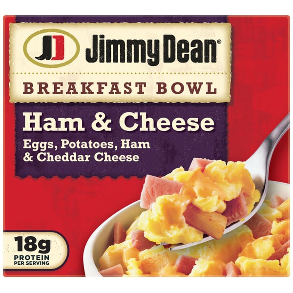 Frozen Breakfast Jimmy Dean Ham Egg & Cheese Breakfast Bowl hero