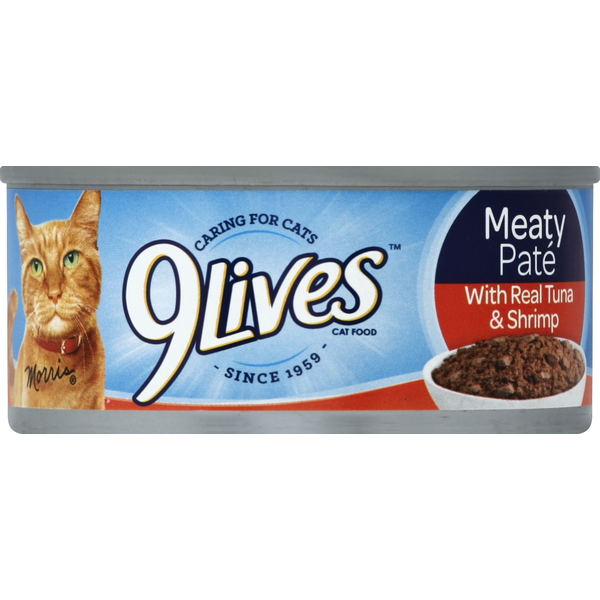 Cat Food & Care 9Lives Cat Food, with Real Tuna & Shrimp, Meaty Pate hero