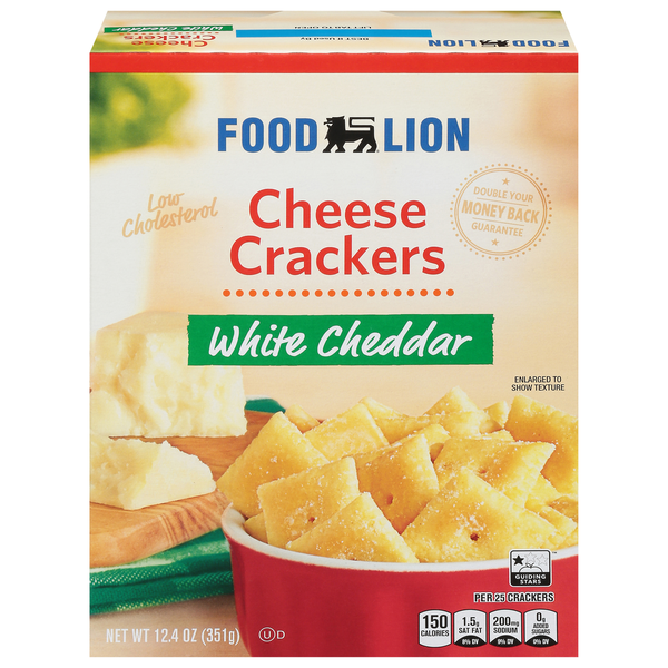 Crackers Food Lion Cheese Crackers, White Cheddar hero