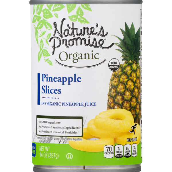 Canned Fruit & Applesauce Nature's Promise Pineapple Slices hero